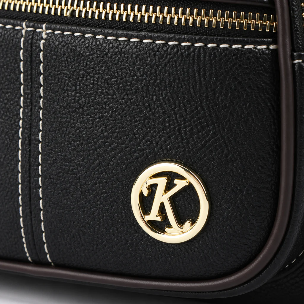 VieraBelle™ – Structured Mini Crossbody Bag with Statement Patterned Strap - Image 5