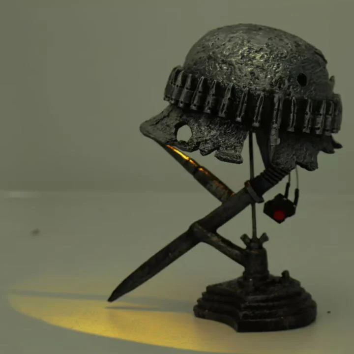 Vintage Helmet Lamp - Illuminate Your Home with Historical Charm - Image 11