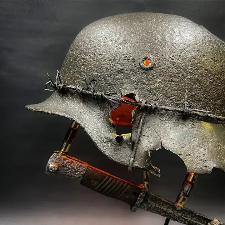 Vintage Helmet Lamp - Illuminate Your Home with Historical Charm - Image 6