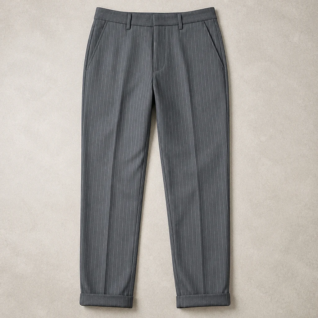 Virelia™ – Tailored Pinstripe High-Waist Straight-Leg Pants - Image 3