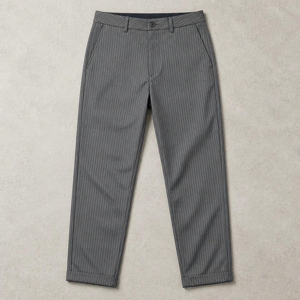 Virelia™ – Tailored Pinstripe High-Waist Straight-Leg Pants - Image 9