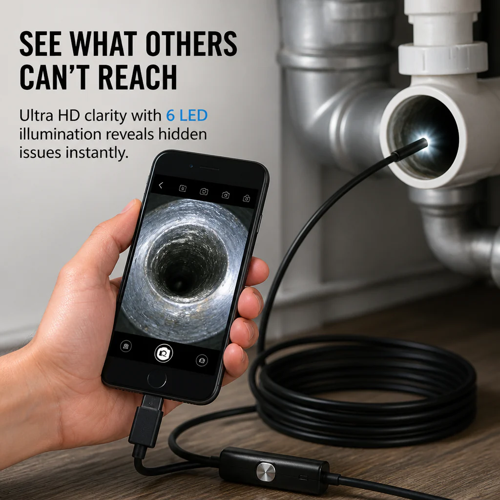 VisionPro™ Ultra HD Waterproof Endoscope — Spot Every Hidden Flaw with Rock-Solid Clarity and Durability - Image 5