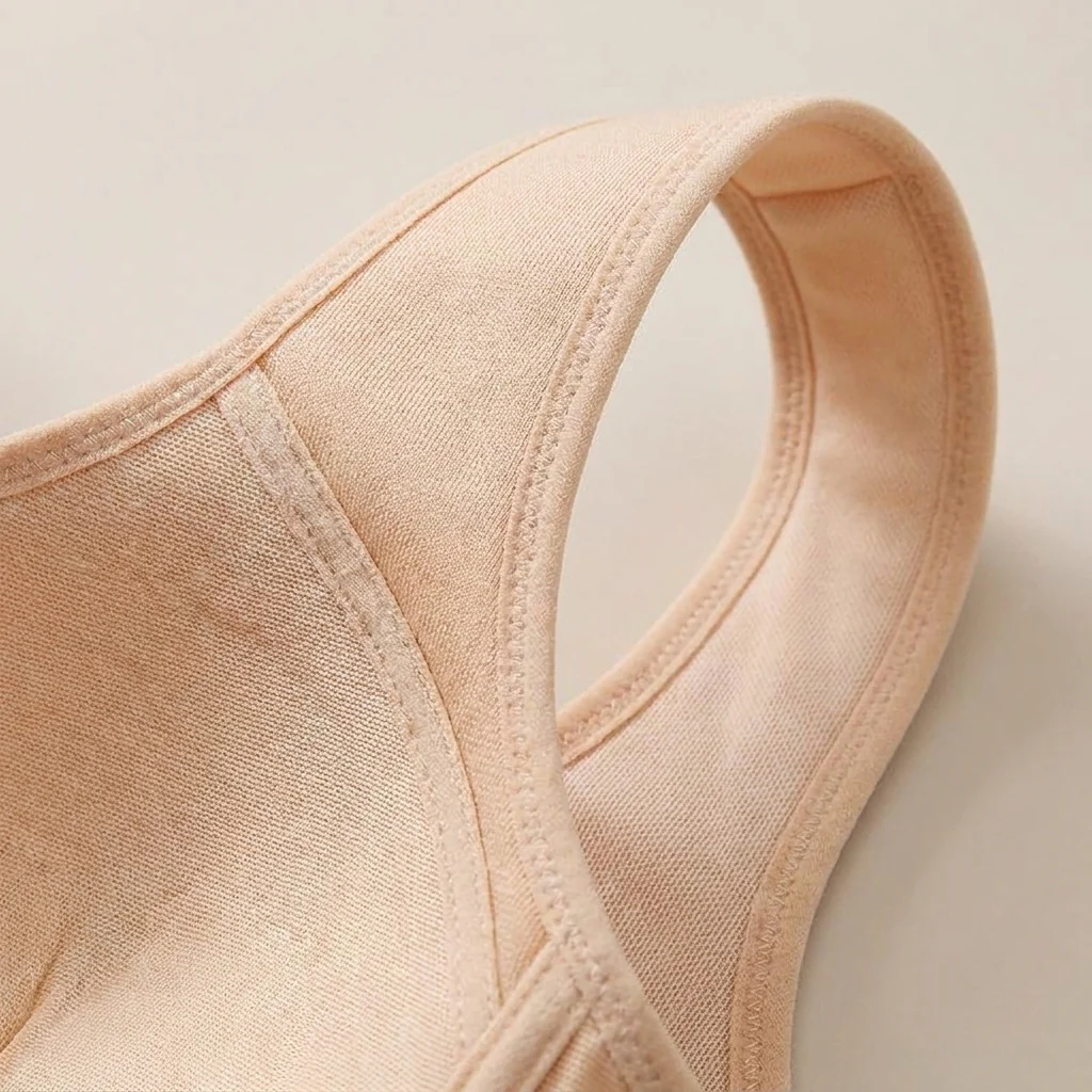 VivaFemme™ – Wireless Front-Closure Bra with Lace Accent - Image 6