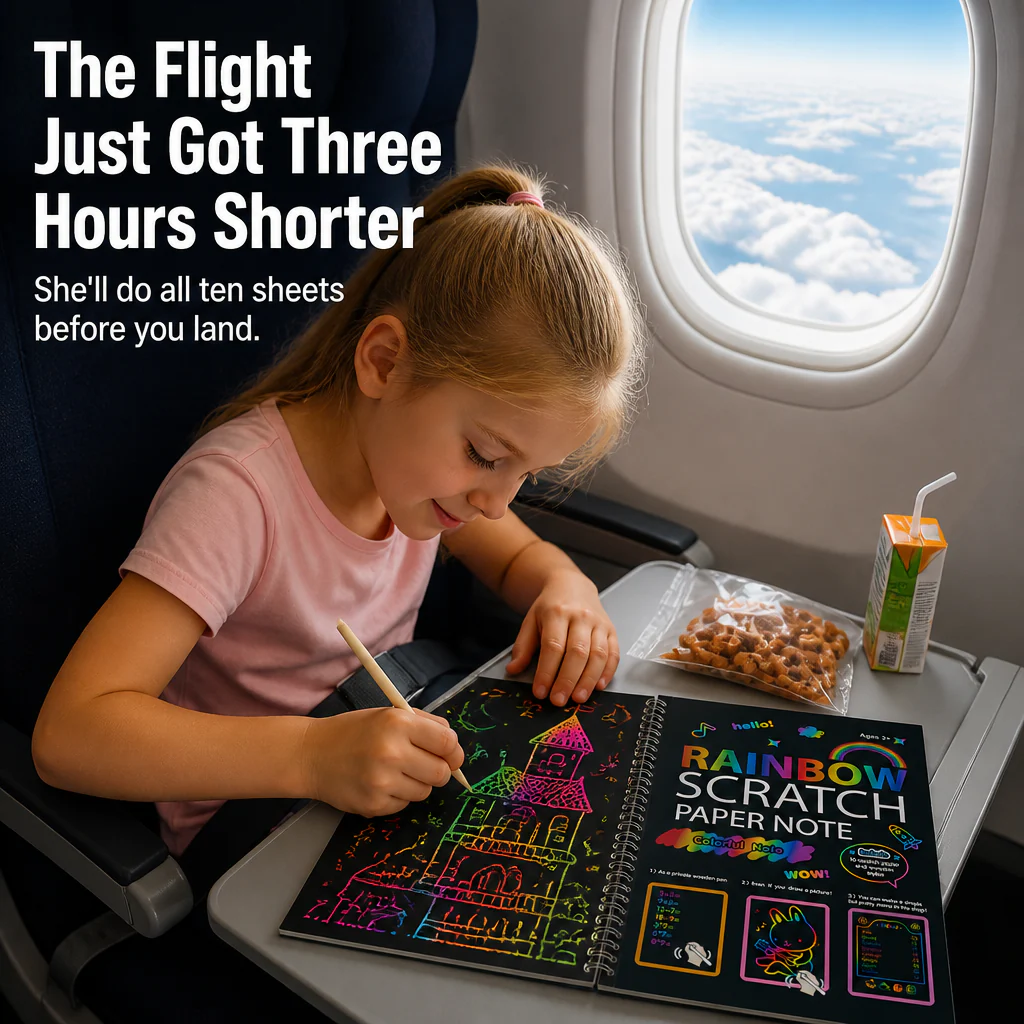 VividDreams™ Scratch Art Notebook — Trade Screen Time For Quiet, Mess-Free Rainbow Hours - Image 6