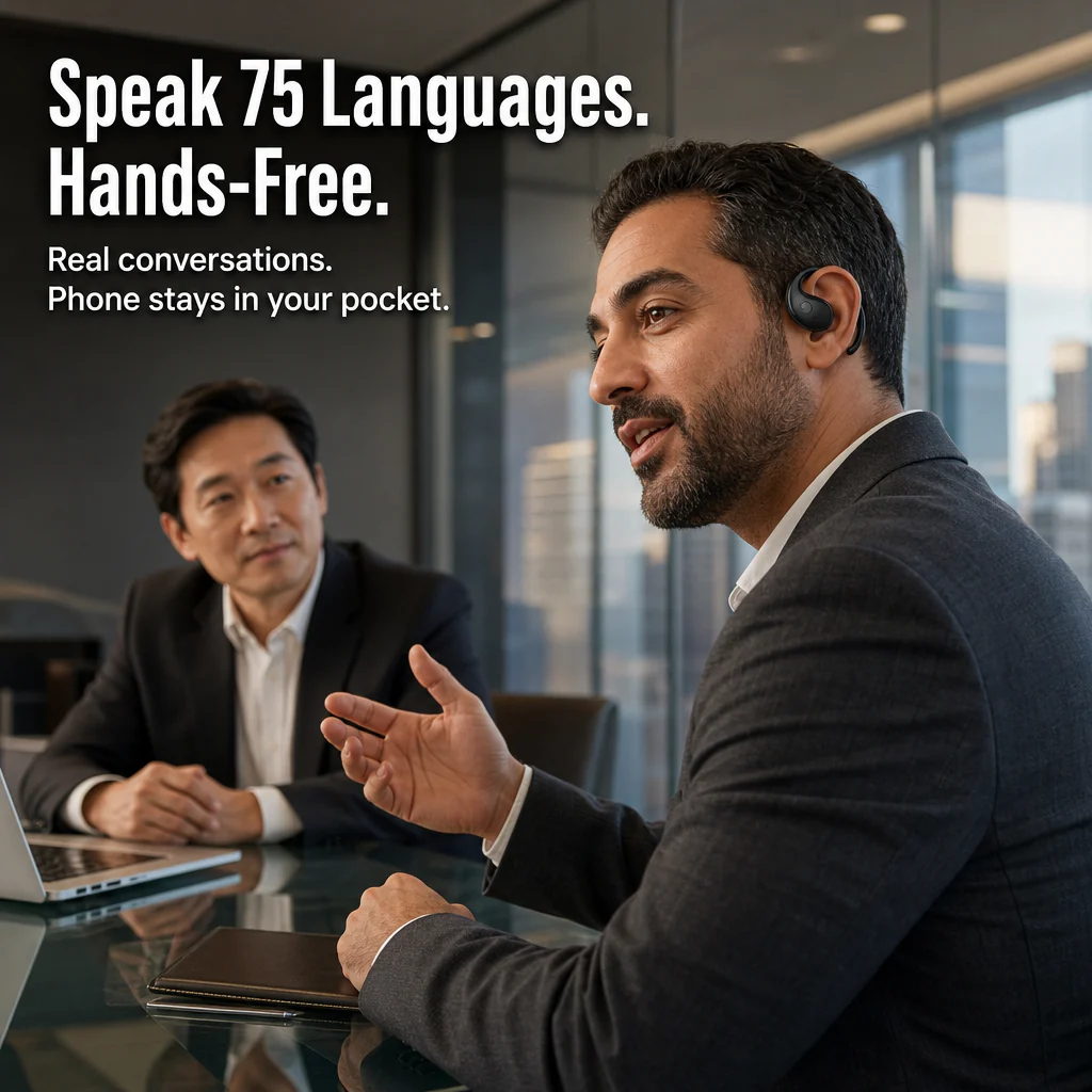 VocaLink™ — Talk in 75 Languages Without Ever Touching Your Phone