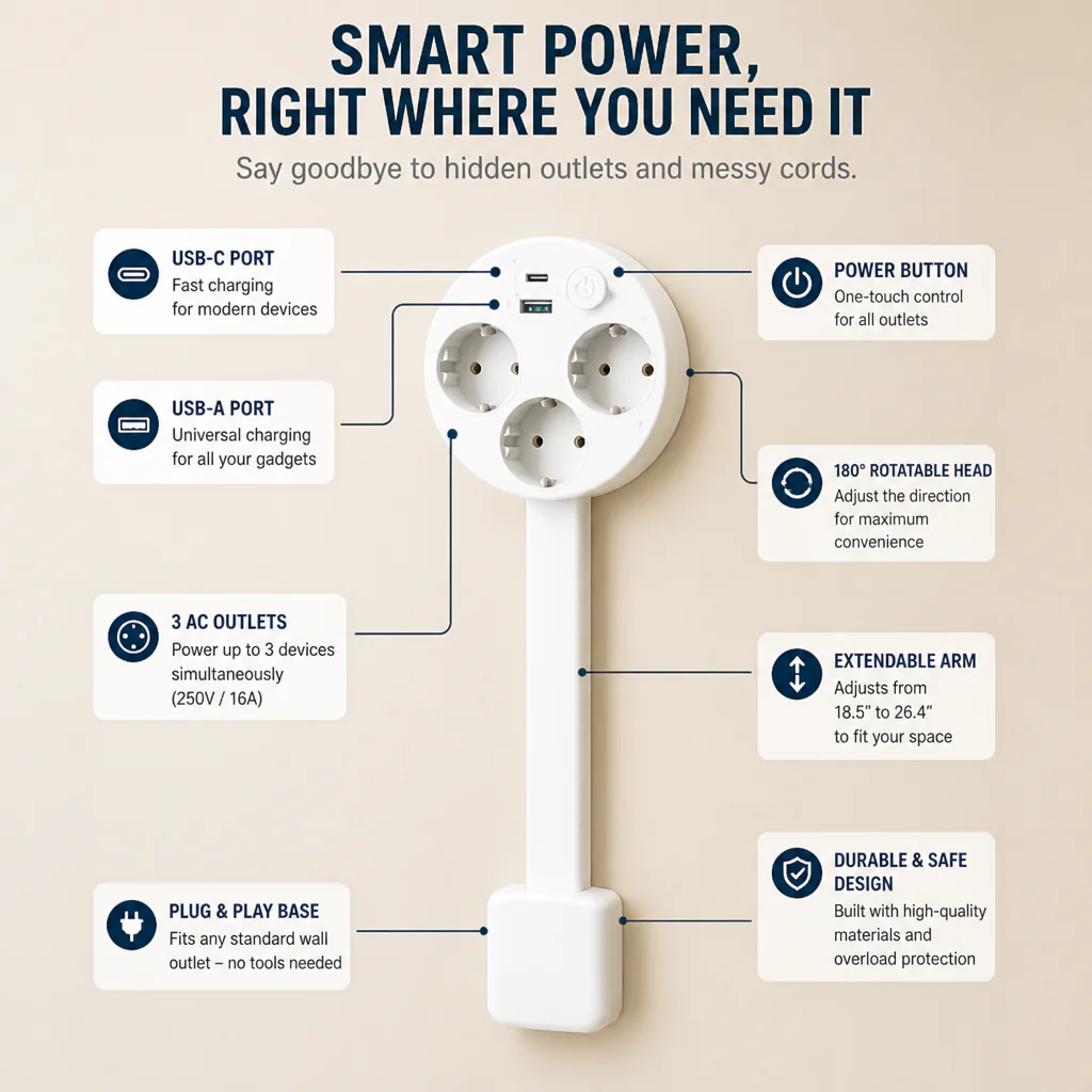 VoltEase™ — Effortless Power Access That Ends Your Outlet Struggles - Image 3