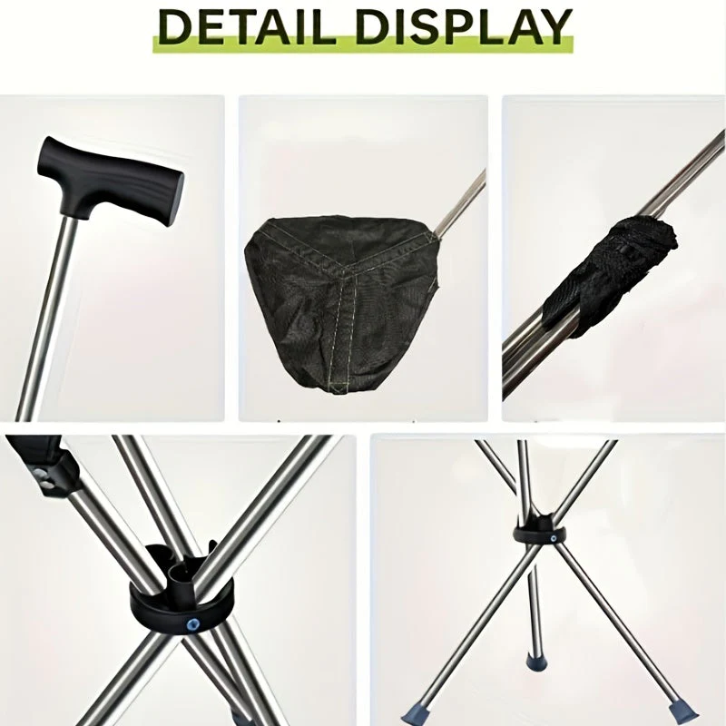 Walking Cane with Seat - 2-in-1 Design - Image 9