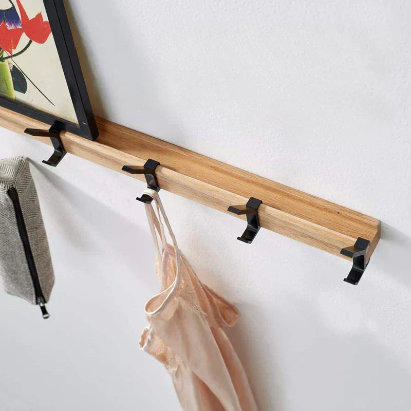 Wall-Mounted Coat Hanger with Adjustable Double Hooks | Space-Efficient Storage | Adjustable Double Hooks | Nordivo - Image 6