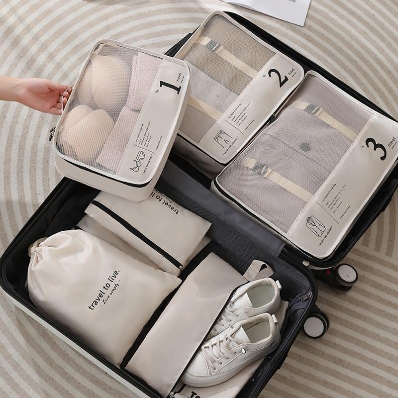 Water-Resistant 7-Piece Luggage Organizer Set - Image 5