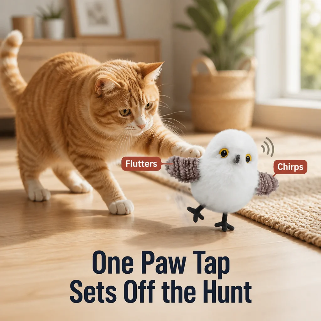 WhiskerWing™ — Spark Your Indoor Cat's Hunting Instinct With Real Flutter & Chirp Play - Image 3