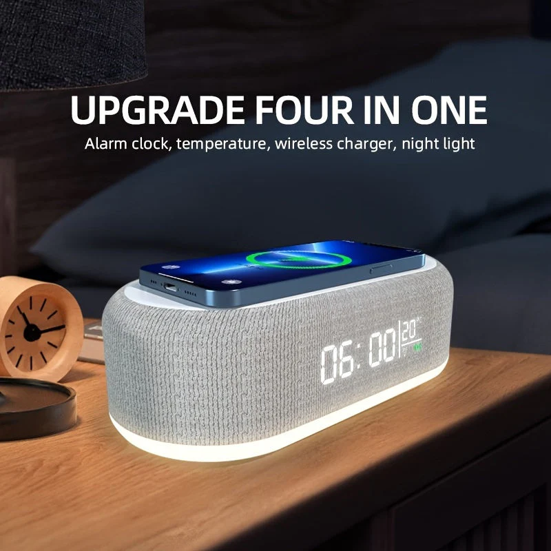 Wireless Charging Station with Alarm Clock and Temperature Display - Image 2