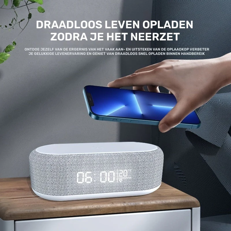 Wireless Charging Station with Alarm Clock and Temperature Display - Image 6