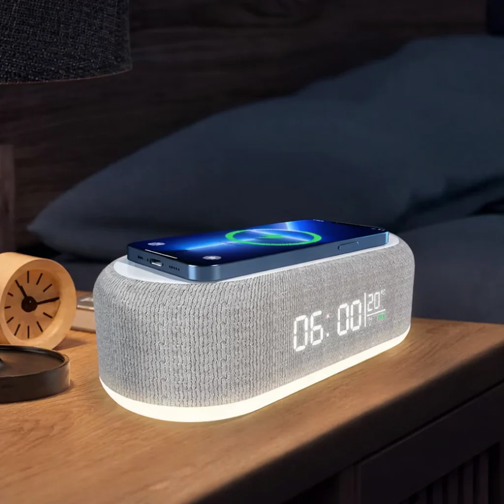 Wireless Charging Station with Alarm Clock and Temperature Display - Image 9