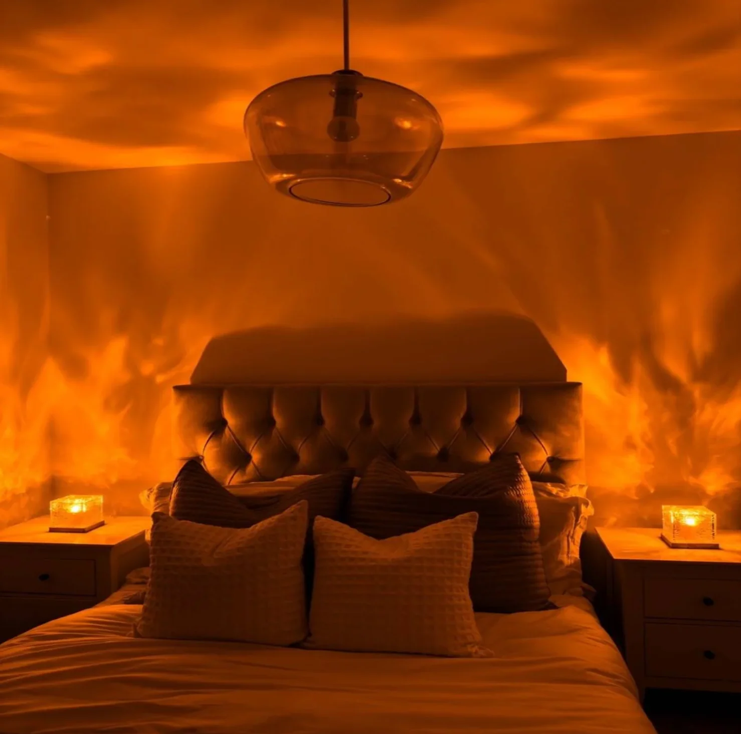 Wireless USB Relaxation Table Lamp Magic Wave Lamp - 16 glowing colors with remote control - Image 3
