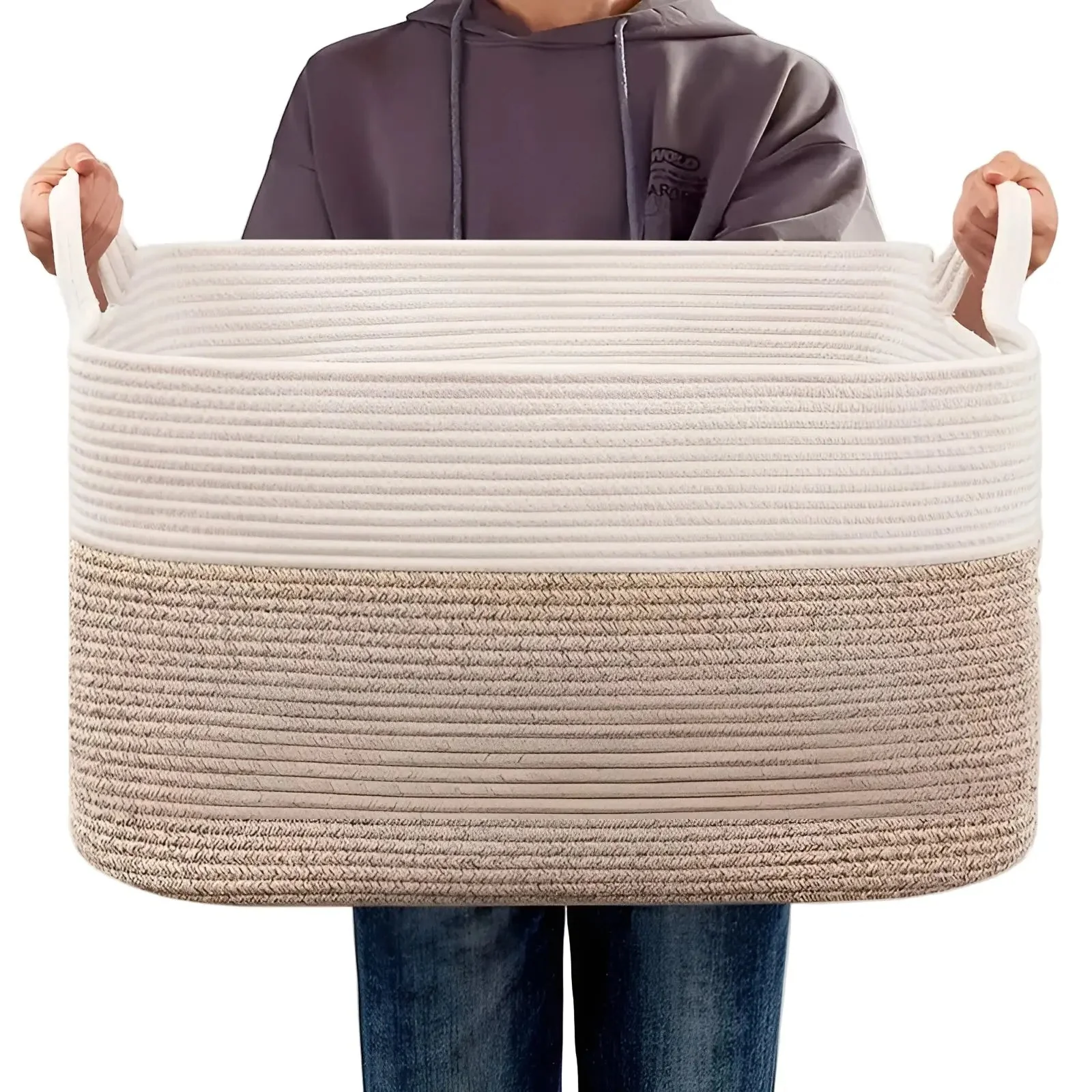 Woven Basket | Interlaced Pattern | Carry Handles | WohnHafen - Image 10